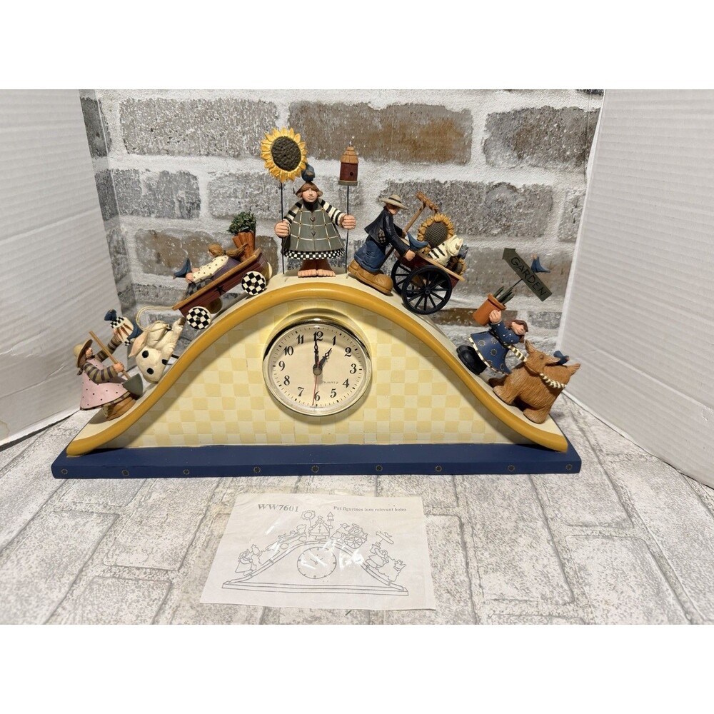 Farmer's Market By Williraye Studio Mantel Clock W/ Box, Great Condition